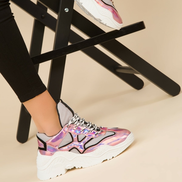 Pink neon women sneaker - Picture 5 of 6